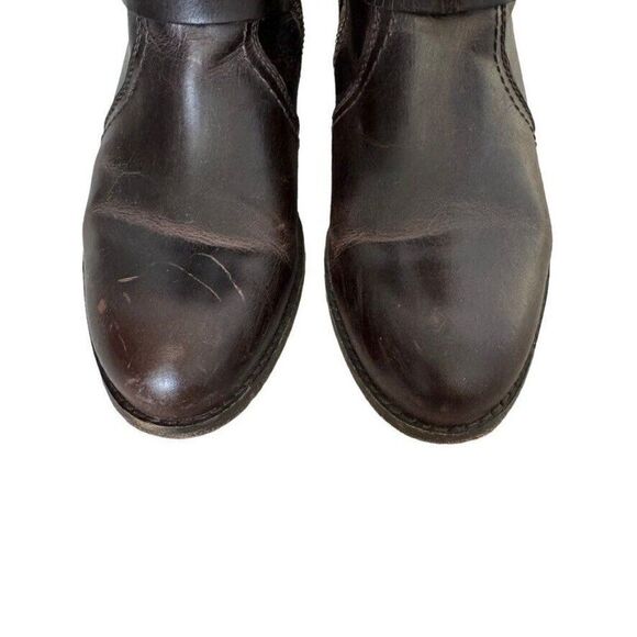 Spirit by Lucchese Olivia Short Brown Smooth Leather Ankle Western Boots Sz 7.5 - Picture 6 of 10